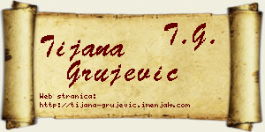 Tijana Grujević vizit kartica